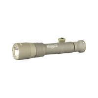 SureFire M640DFT Scout Light Pro Turbo weapon light in Tan, rated 100,000 candela on the SF18650 cell