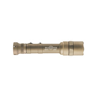 SureFire M640U Scout Light Pro in tan, powered by two 123A lithium cells