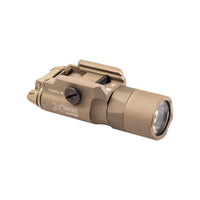 SureFire X300U-B Ultra in tan showing the ambidextrous momentary and constant-on switching