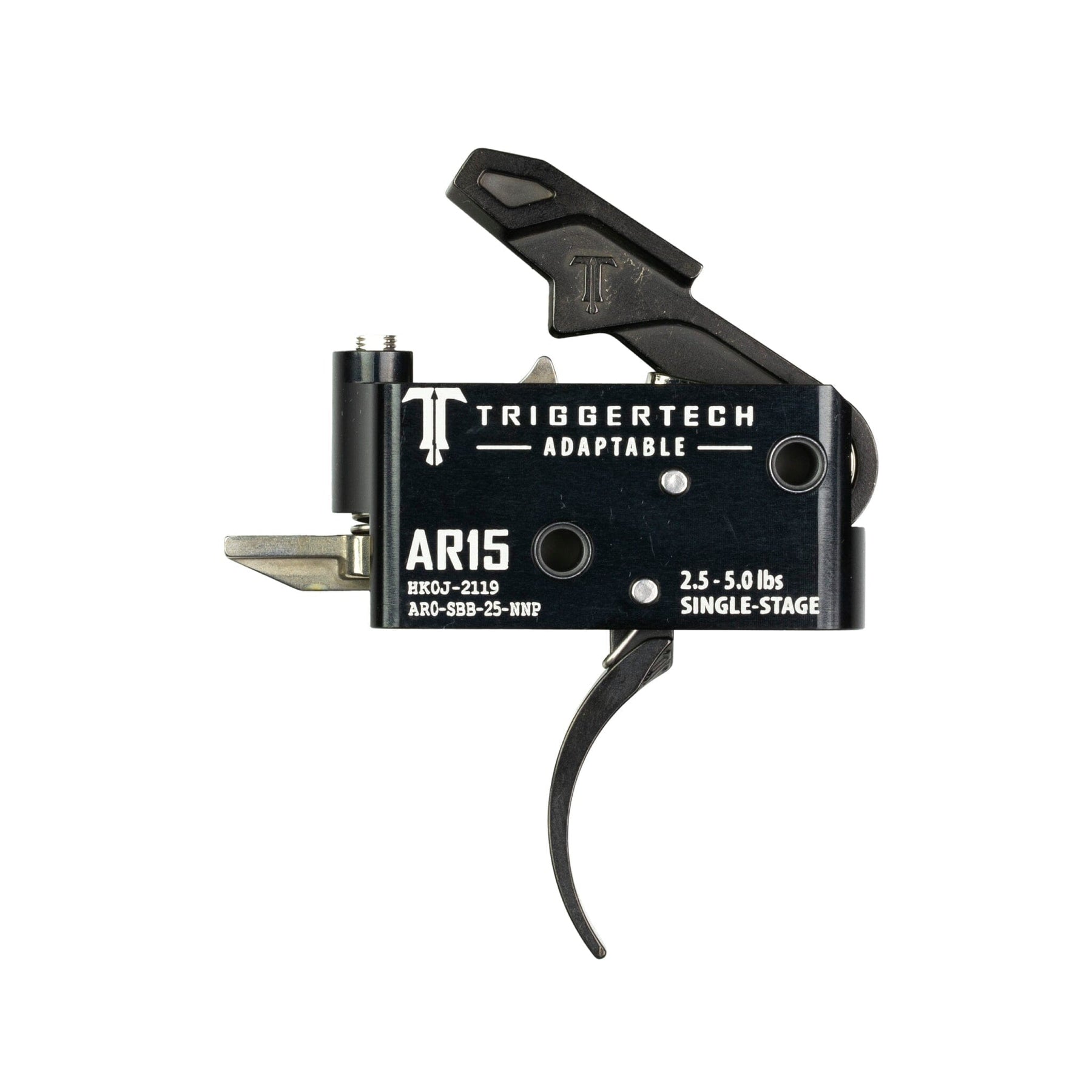TriggerTech Adaptable Pro Single-Stage Trigger - AR-15 - Curved 2.5-5 lb - Black, AR0-SBB-25-NNP