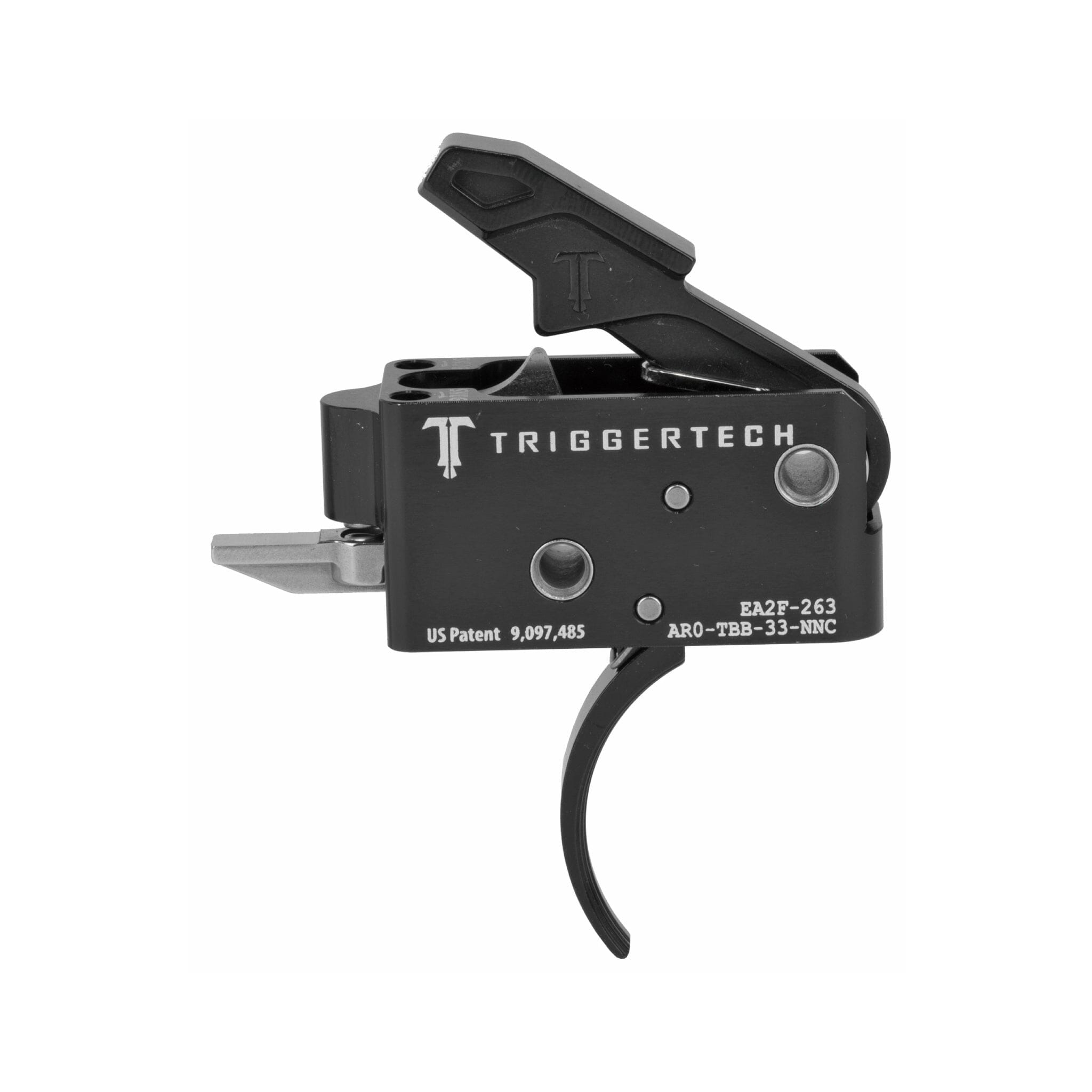 TriggerTech AR-15 Competitive Two-Stage Curved Trigger - Fixed 3.5 lb - PVD Black Trigger TriggerTech 