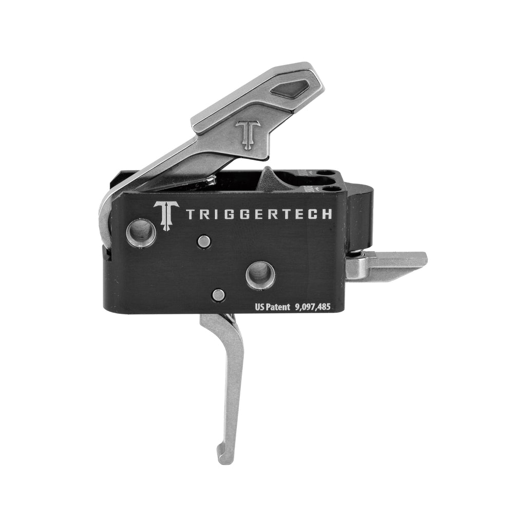TriggerTech AR-15 Competitive Two-Stage Flat Trigger - Fixed 3.5 lb - Stainless/Black Trigger TriggerTech 