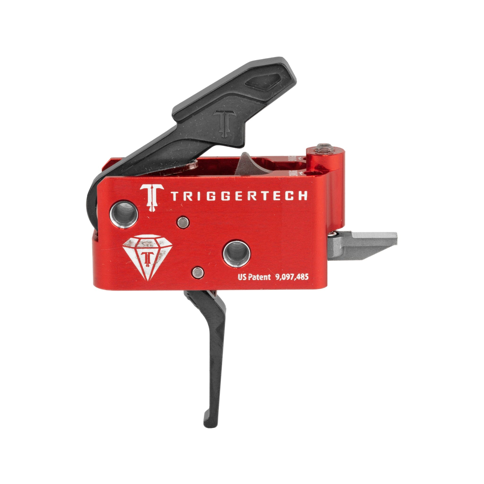 TriggerTech AR-15 Diamond Flat Two-Stage Trigger - Adjustable 1.5-4.0 lb - Black/Red Trigger TriggerTech 