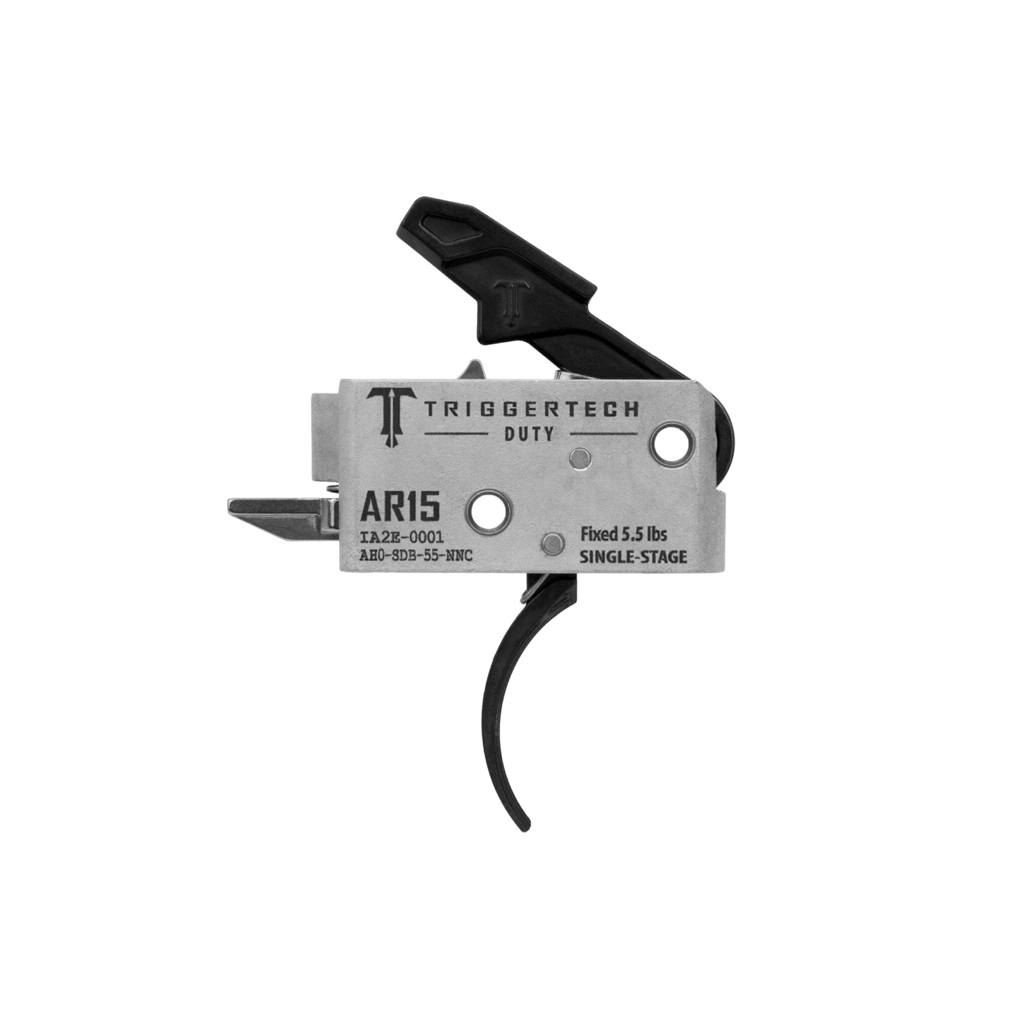 TriggerTech AR-15 Duty Mil-Spec Single-Stage Trigger - Curved - Black Trigger TriggerTech 