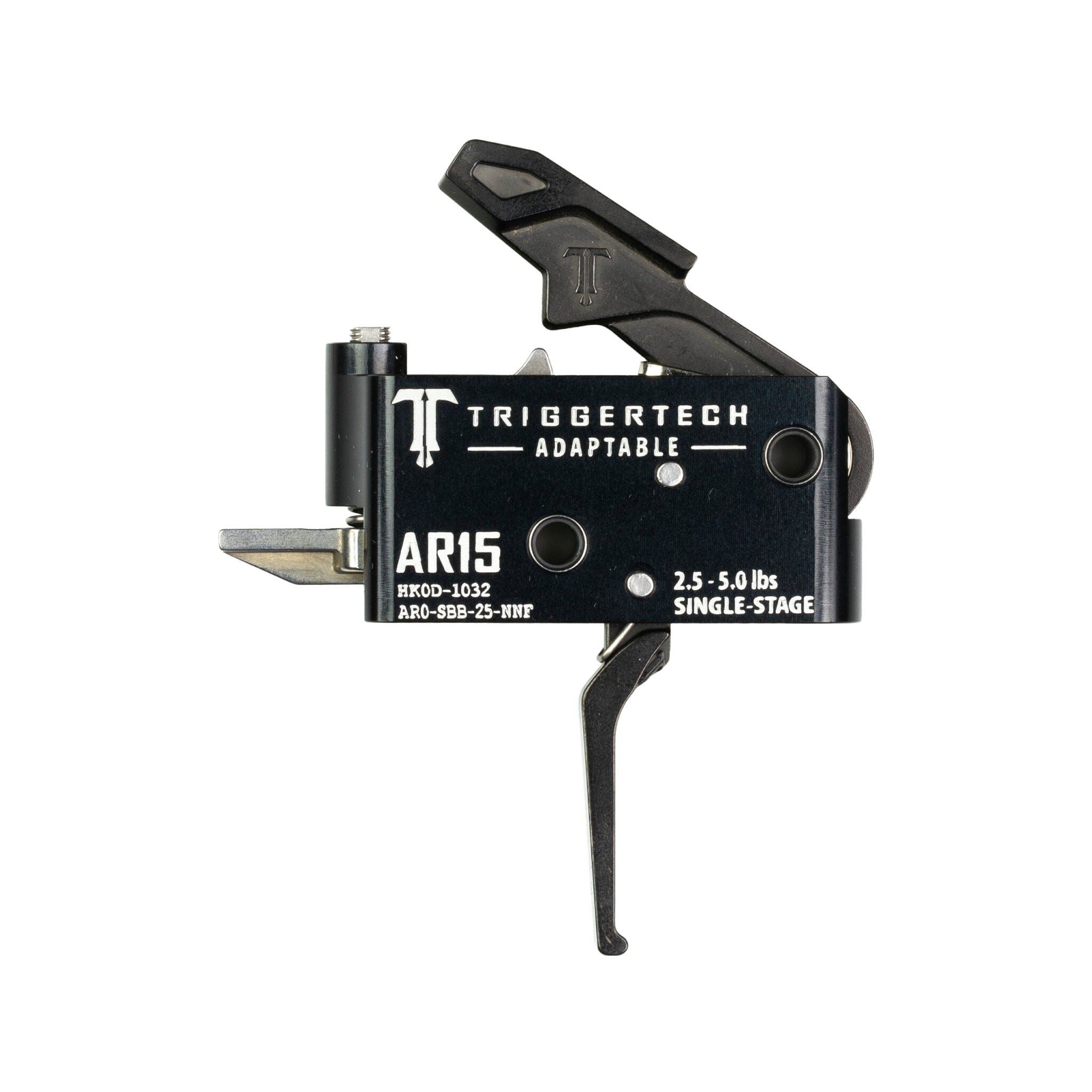 TriggerTech AR-15 Single-Stage Adaptable Flat Trigger - Flat - 2.5–5.0 lb - Black Trigger TriggerTech 