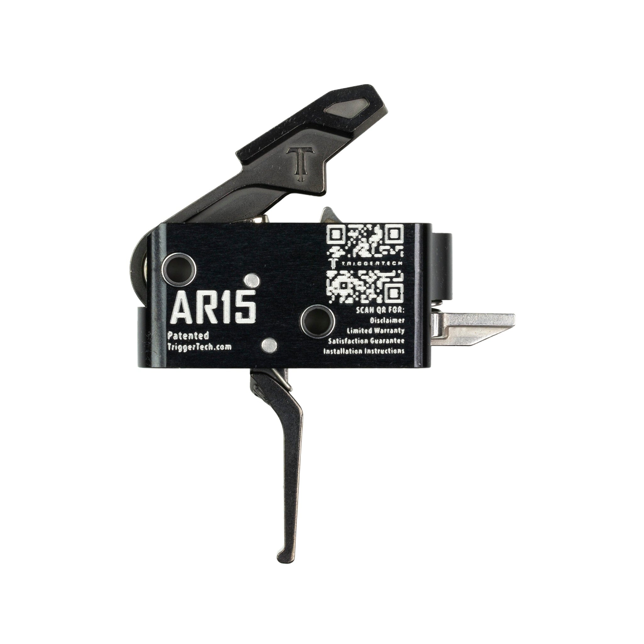 TriggerTech AR-15 Single-Stage Competitive Flat Trigger - Fixed 3.0 lb - Black Trigger TriggerTech 