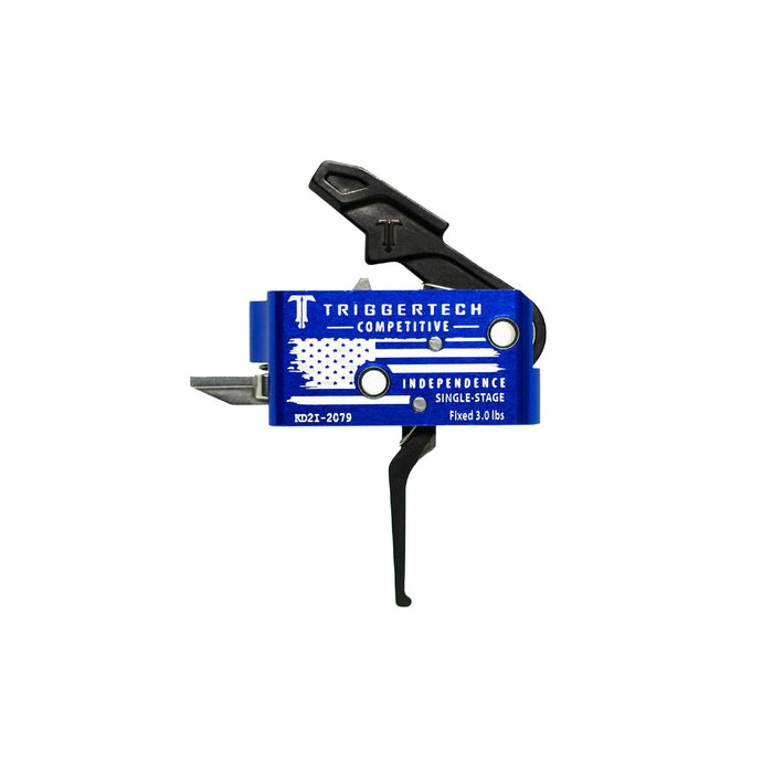TriggerTech Competitive Single-Stage Trigger - AR-15 - Flat 3 lb - Blue/Black, X50-SAB-33-NNF
