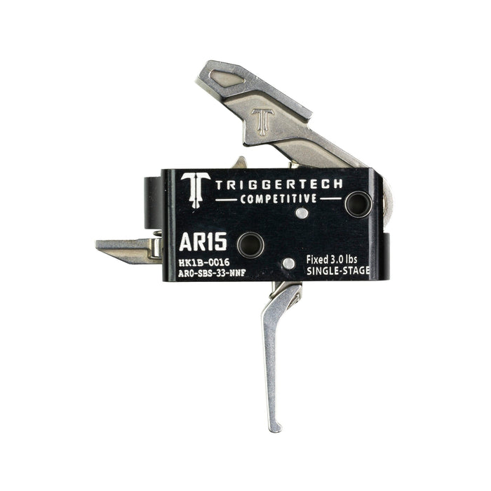TriggerTech Competitive Single-Stage Trigger - AR-15 - Flat 3 lb - Stainless, AR0-SBS-33-NNF