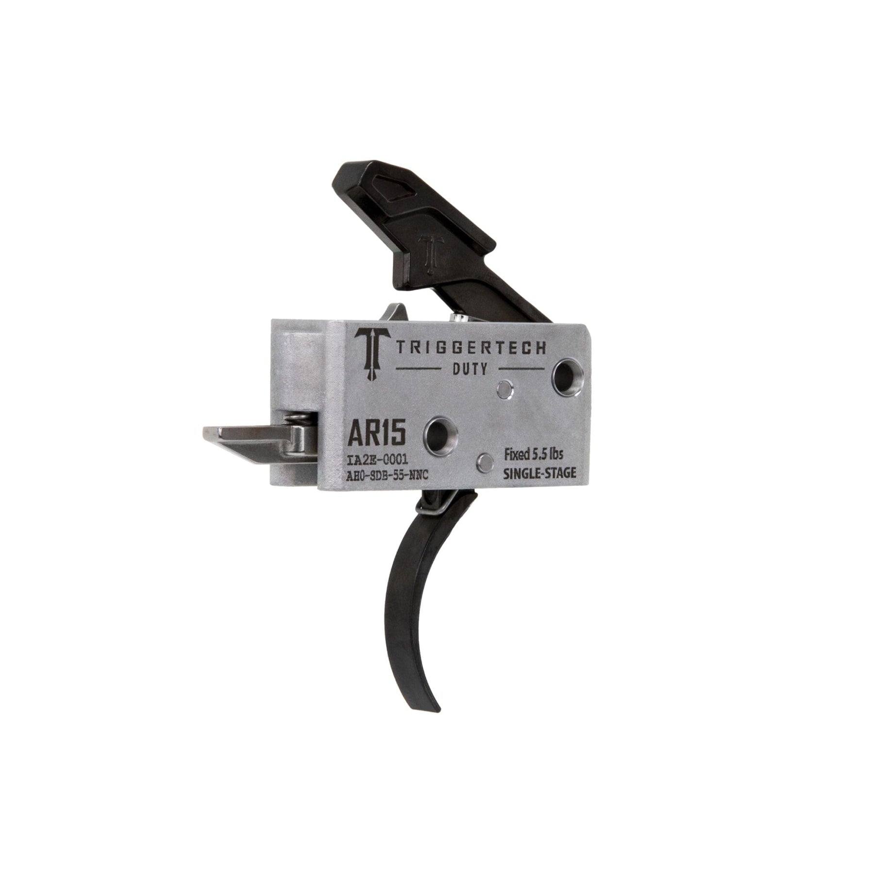 TriggerTech Duty Mil-Spec Single-Stage Trigger - AR-15 - Curved - Black, view 2 of 3