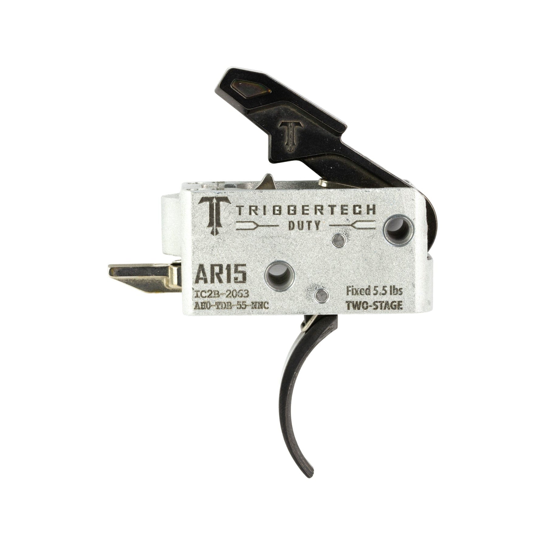 TriggerTech Duty Mil-Spec Two-Stage Trigger - AR-15 - Curved - Black, AH0-TDB-55-NNC