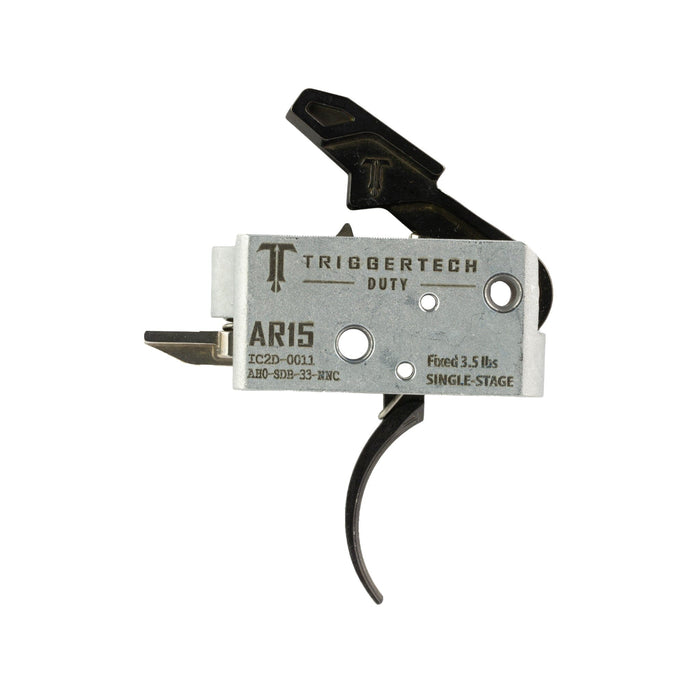 TriggerTech Duty Single-Stage Trigger - AR-15 - Curved - Black, AH0-SDB-33-NNC
