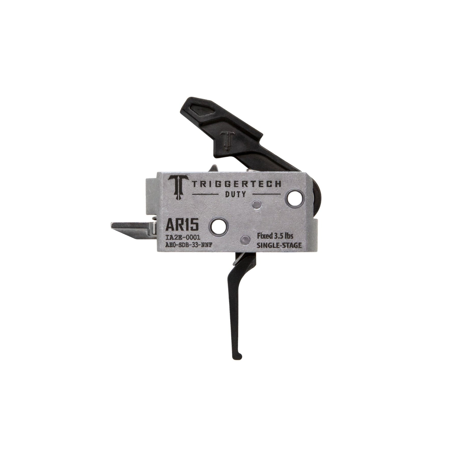 TriggerTech Duty Single-Stage Trigger - AR-15 - Flat - Black, AH0-SDB-33-NNF