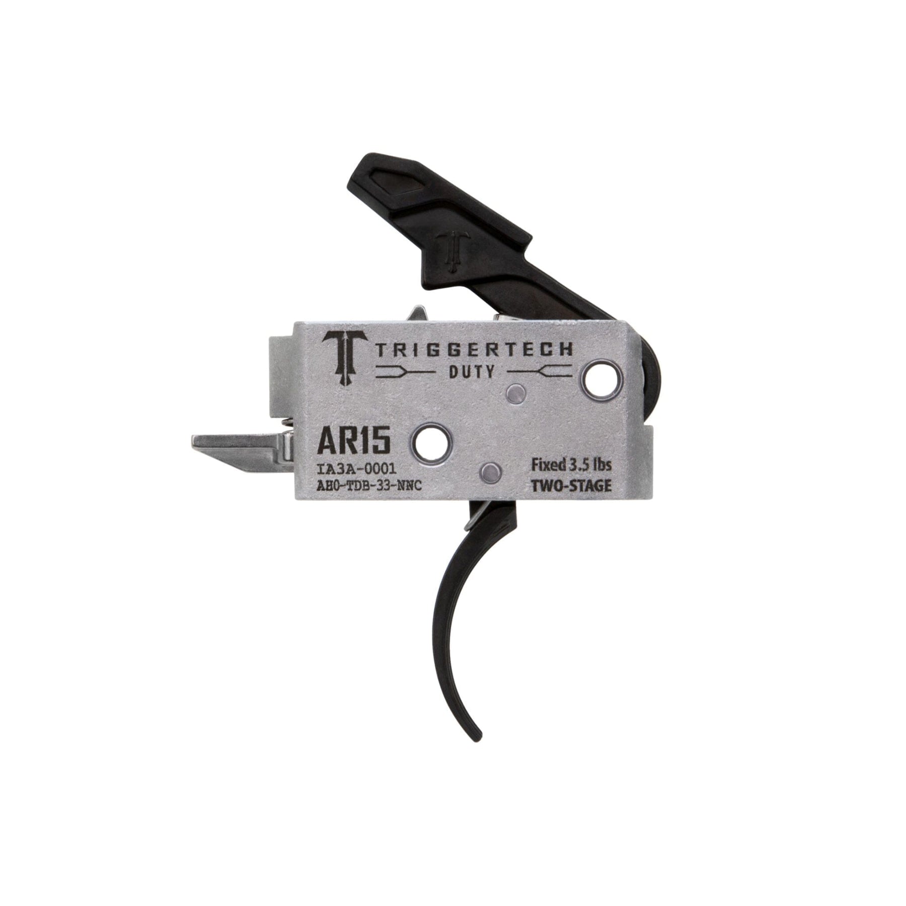 TriggerTech Duty Two-Stage Trigger - AR-15 - Curved - Black, AH0-TDB-33-NNC