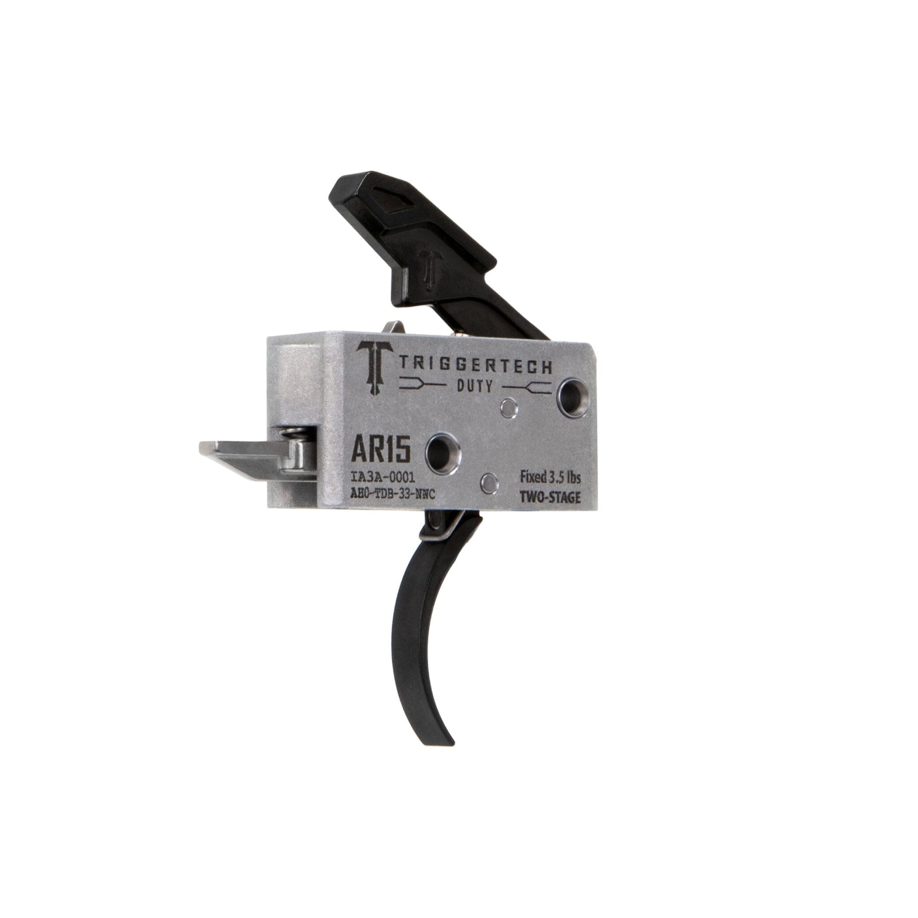 TriggerTech Duty Two-Stage Trigger - AR-15 - Curved - Black, view 2 of 3