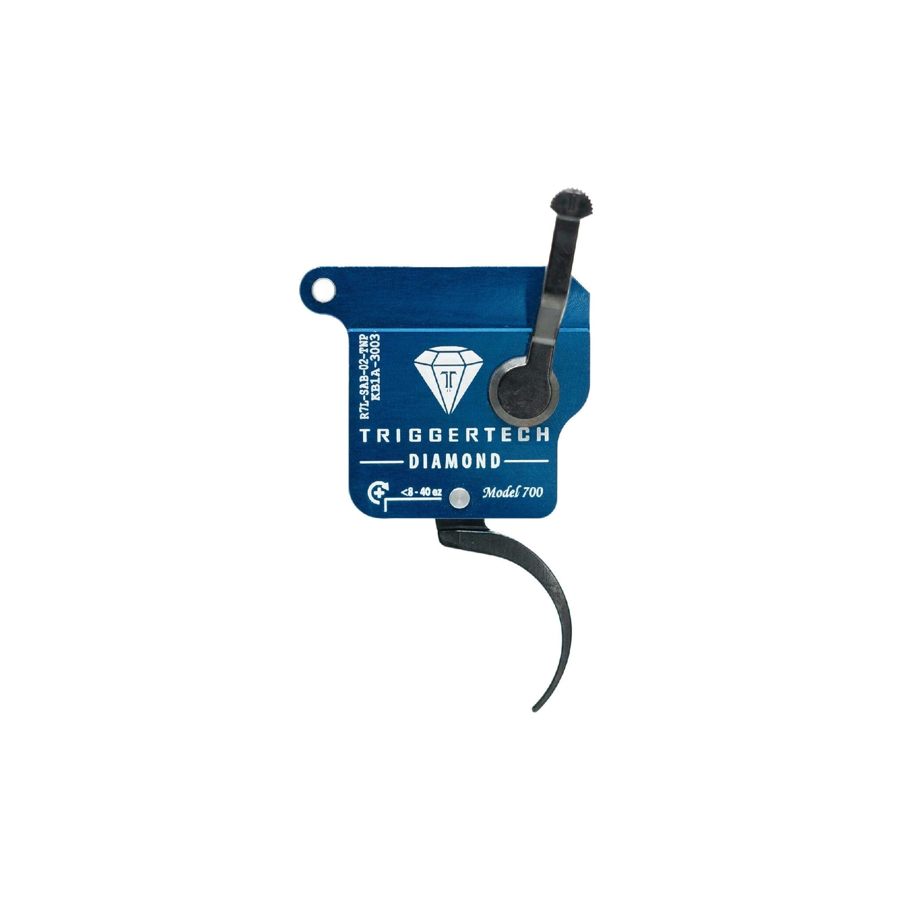 TriggerTech Rough Diamond Trigger - Remington 700 Left-Hand - Curved - Black, R7L-SAB-02-TNP