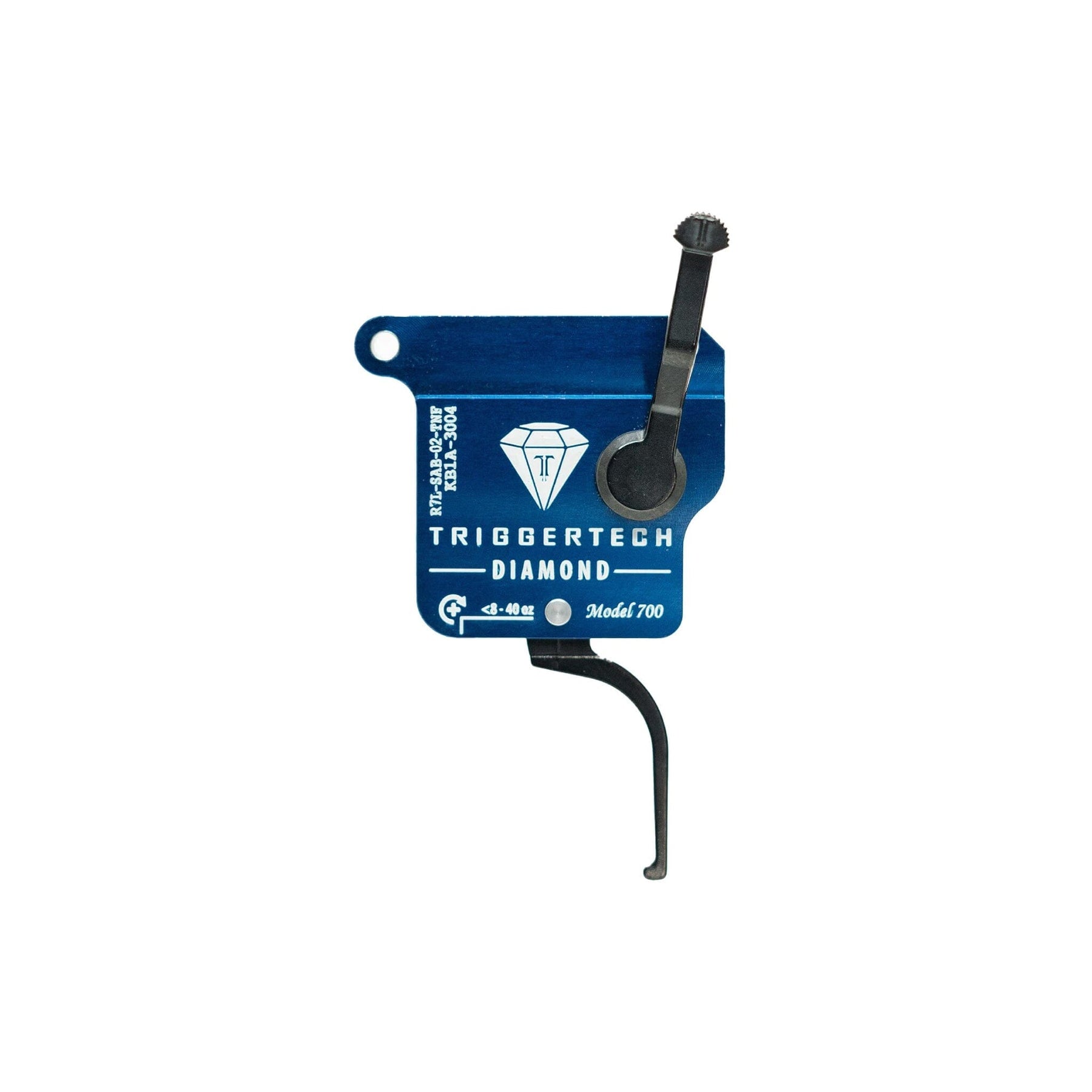 TriggerTech Rough Diamond Trigger - Remington 700 Left-Hand - Flat - PVD Black, R7L-SAB-02-TNF