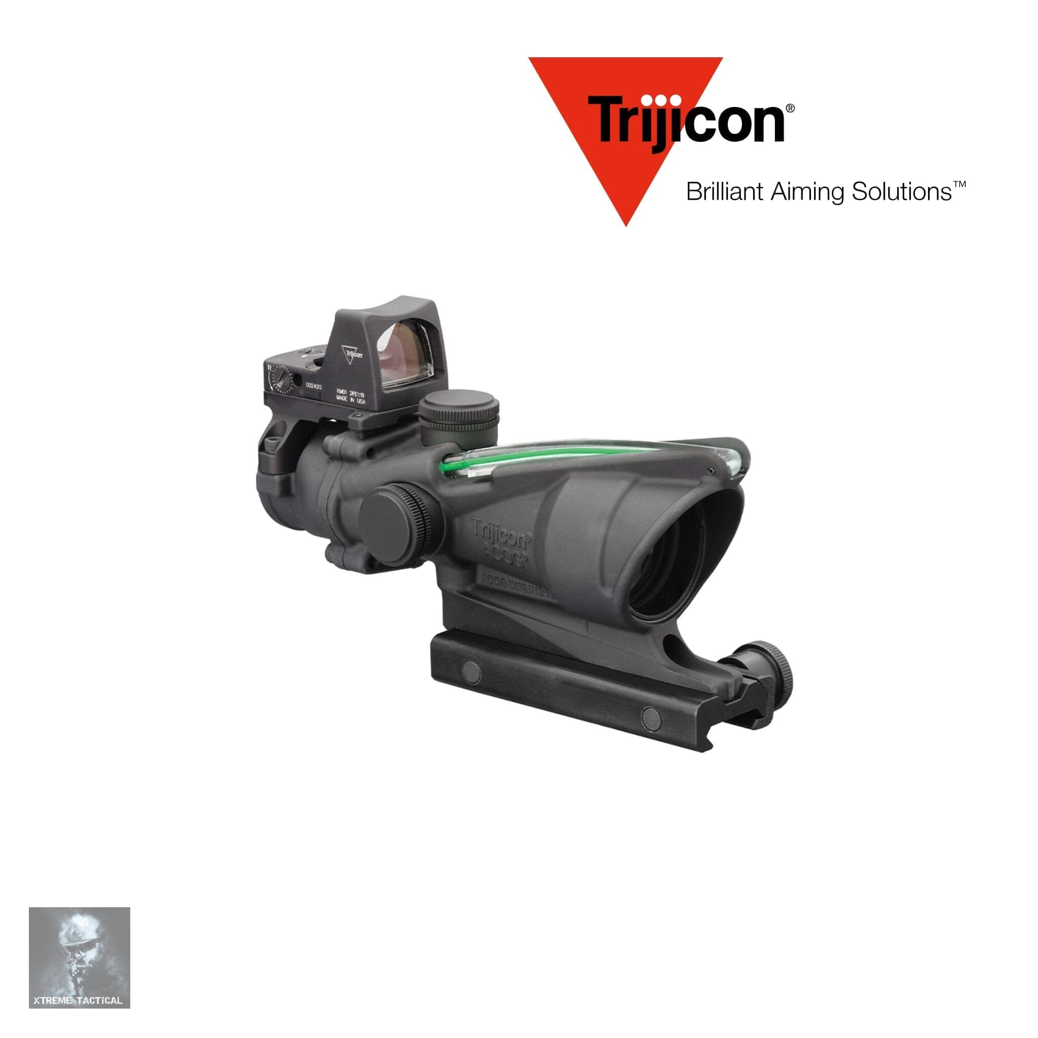 Trijicon ACOG 4x32 BAC Riflescope .223/5.56 BDC Green Crosshair Reticle with RMR Rifle Scope Trijicon 