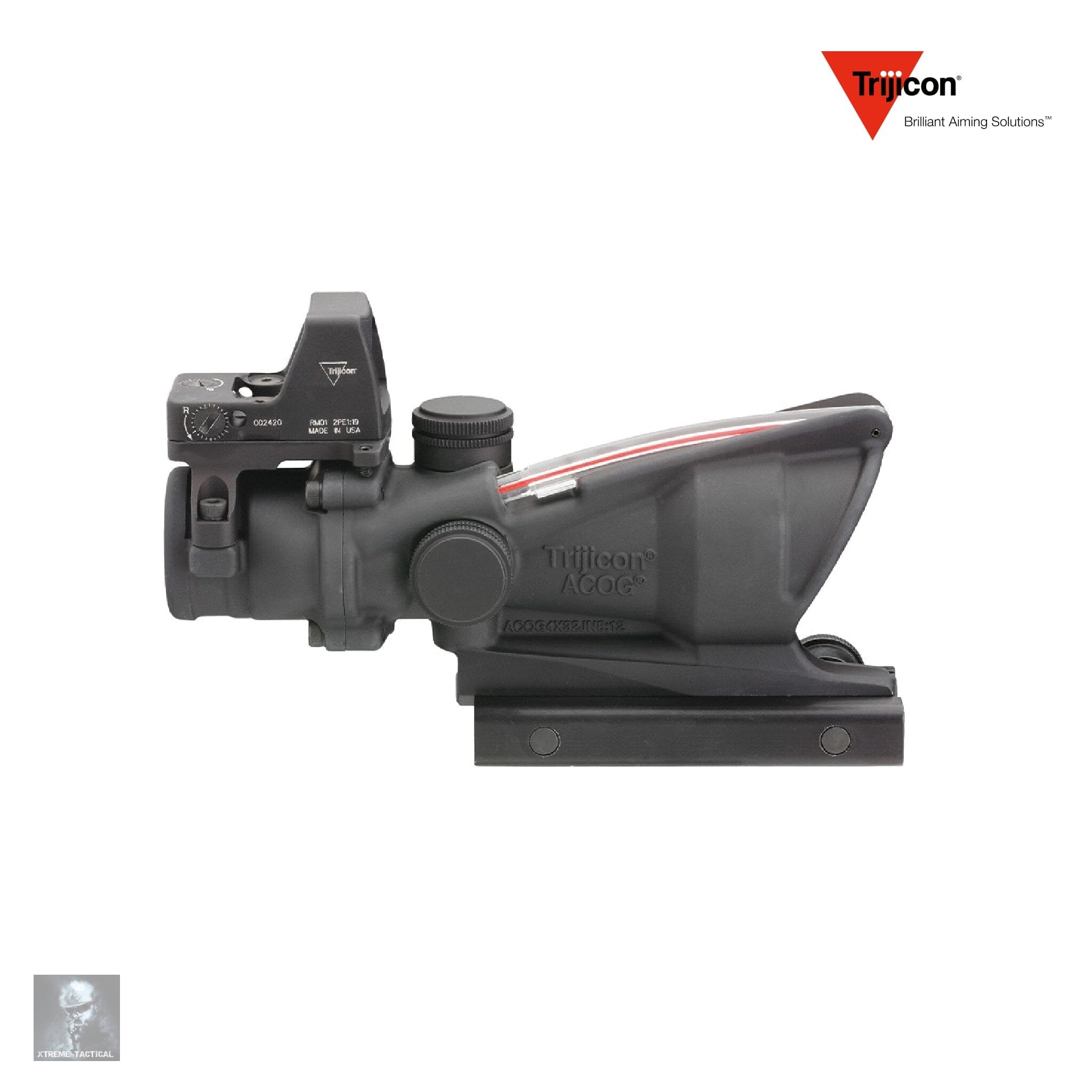 Trijicon ACOG 4×32 BAC Riflescope .223/5.56 BDC Red Chevron Reticle with RMR Rifle Scope Trijicon 