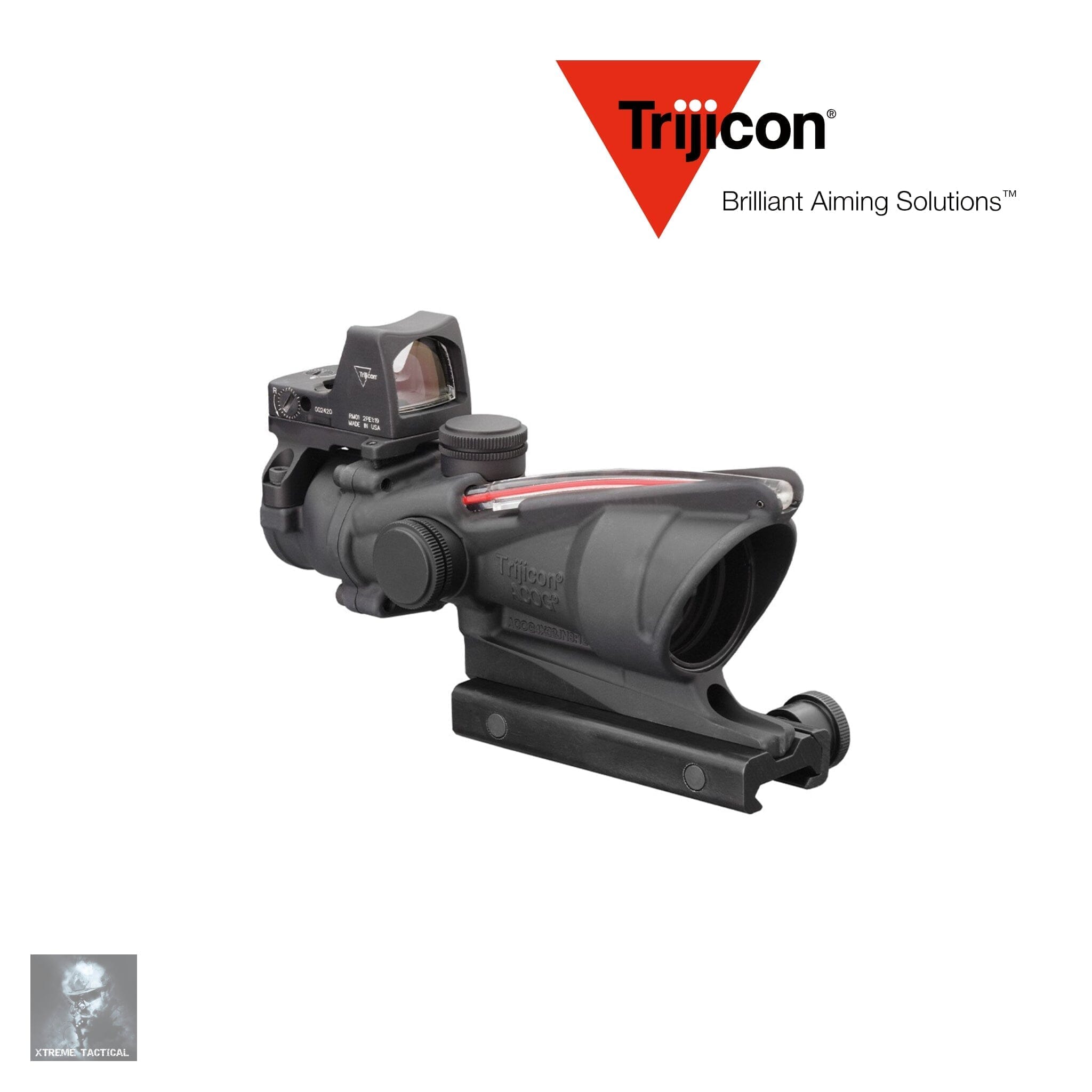 Trijicon ACOG 4×32 BAC Riflescope .223/5.56 BDC Red Chevron Reticle with RMR Rifle Scope Trijicon 