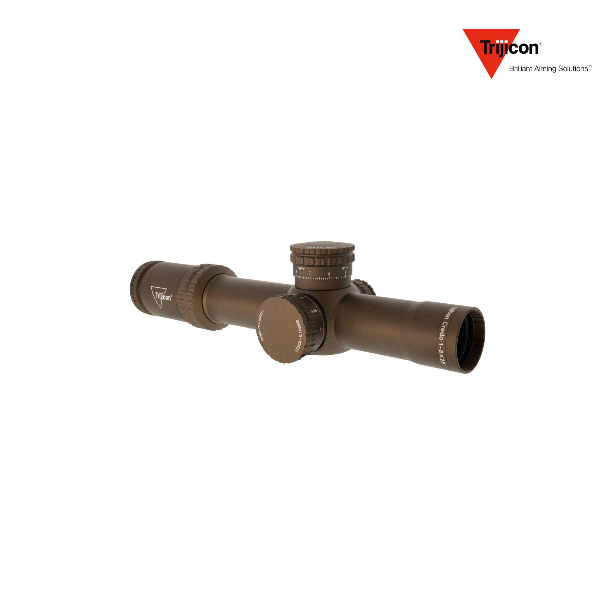 Trijicon Credo 1-8x28 FFP Riflescope - MOA Segmented Circle Reticle - Coyote Brown Rifle Scope Trijicon 