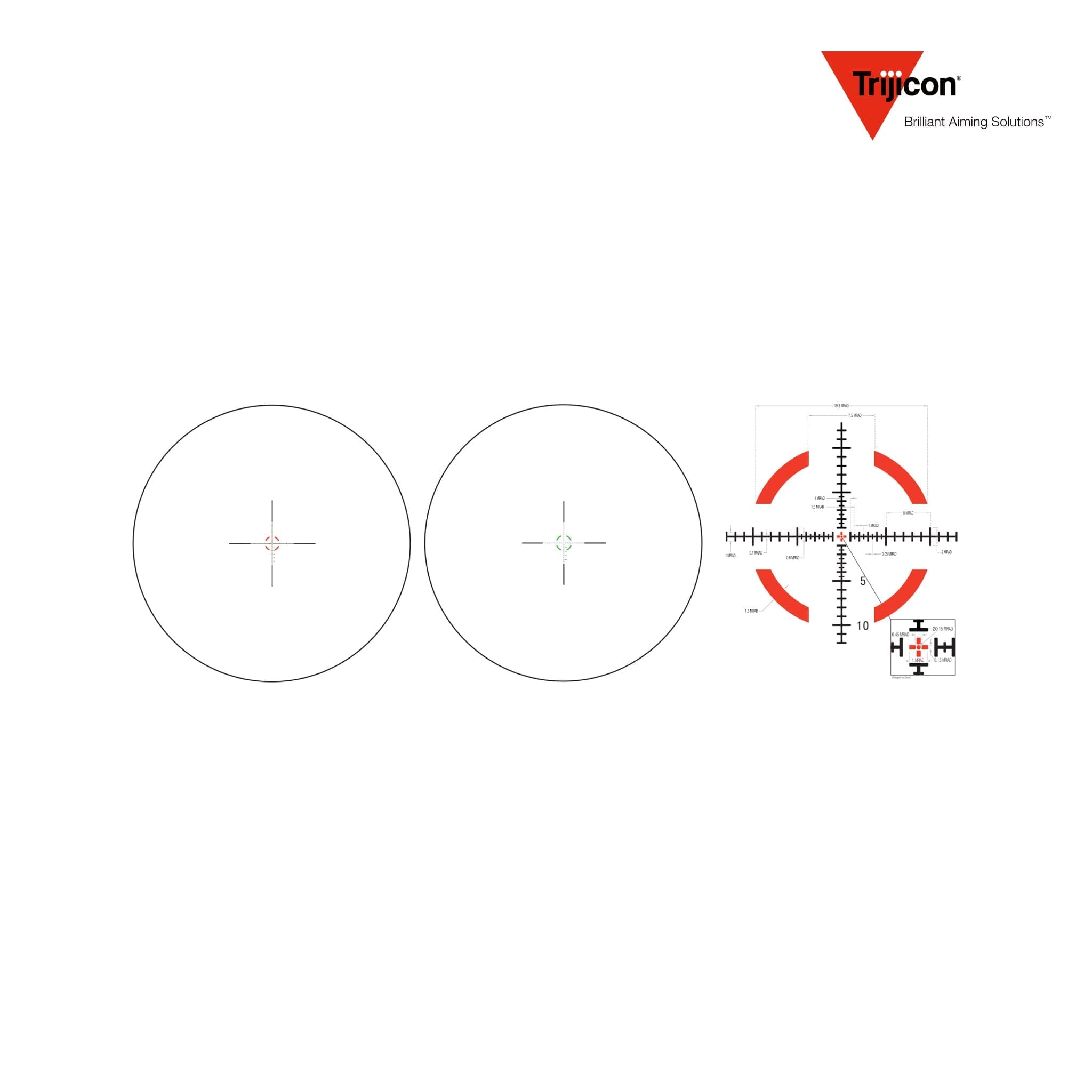 Trijicon Credo 1-8x28 FFP Riflescope MRAD Segmented Circle Reticle Rifle Scope Trijicon 