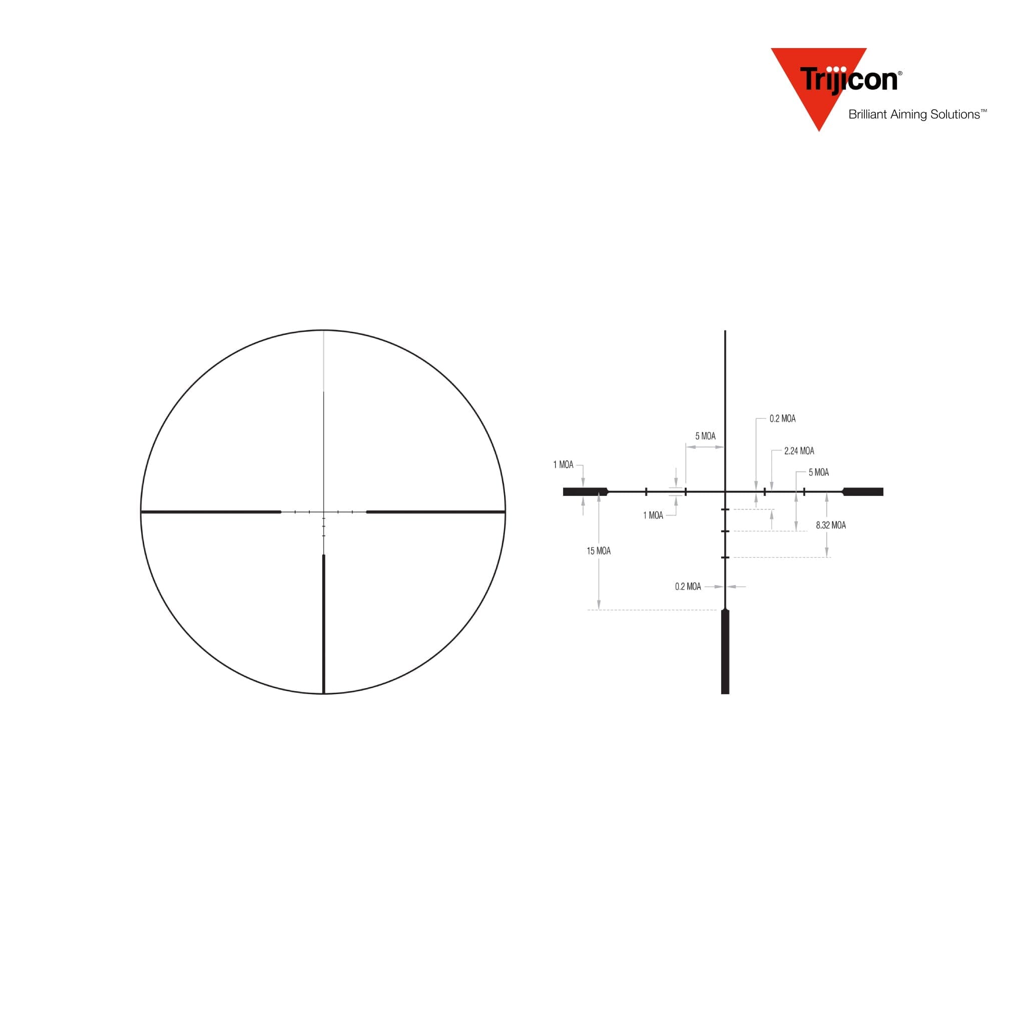 Trijicon Huron 3-12x40 Riflescope BDC Hunter Holds Reticle Rifle Scope Trijicon 