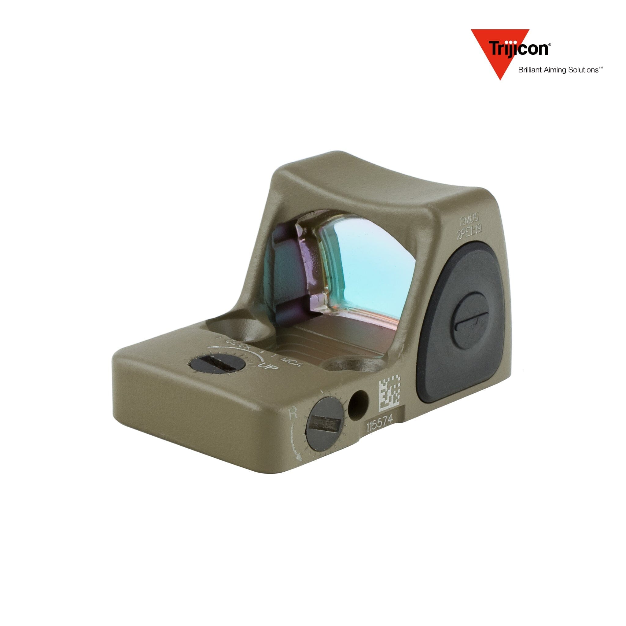 Trijicon RMR Type 2 Adjustable LED Red Dot Sight - 3.25 MOA Dot - FDE Red Dot Sight Trijicon 