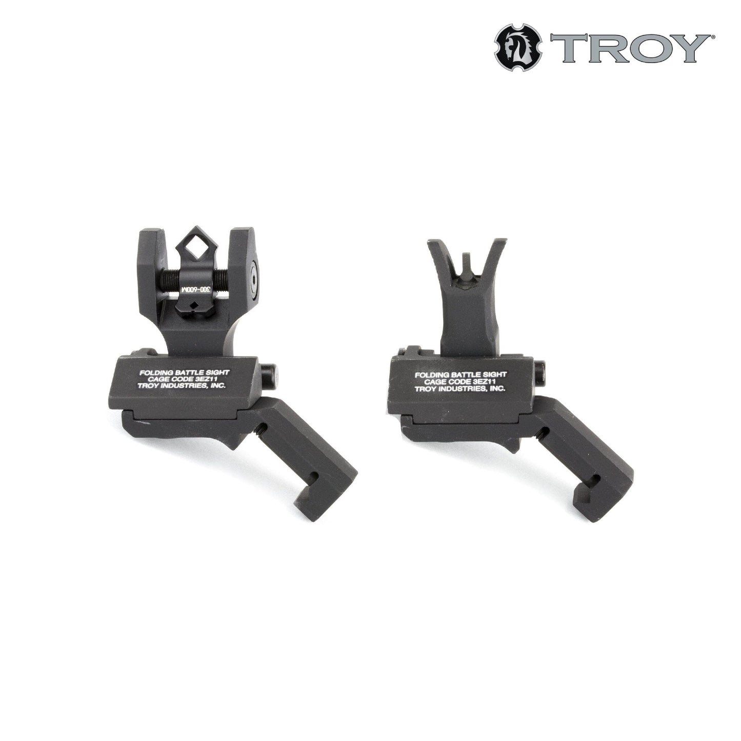 Troy BattleSight Offset Folding Set M4-Style Black - SSIG-45S-MDBT-00 Iron Sights Troy Industries 