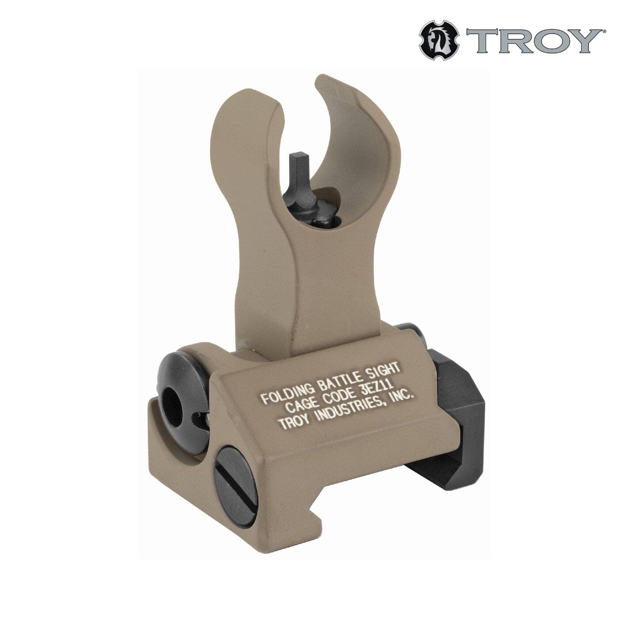 Troy Industries BattleSight Front Folding HK-Style Sight - FDE Iron Sights Troy Industries 
