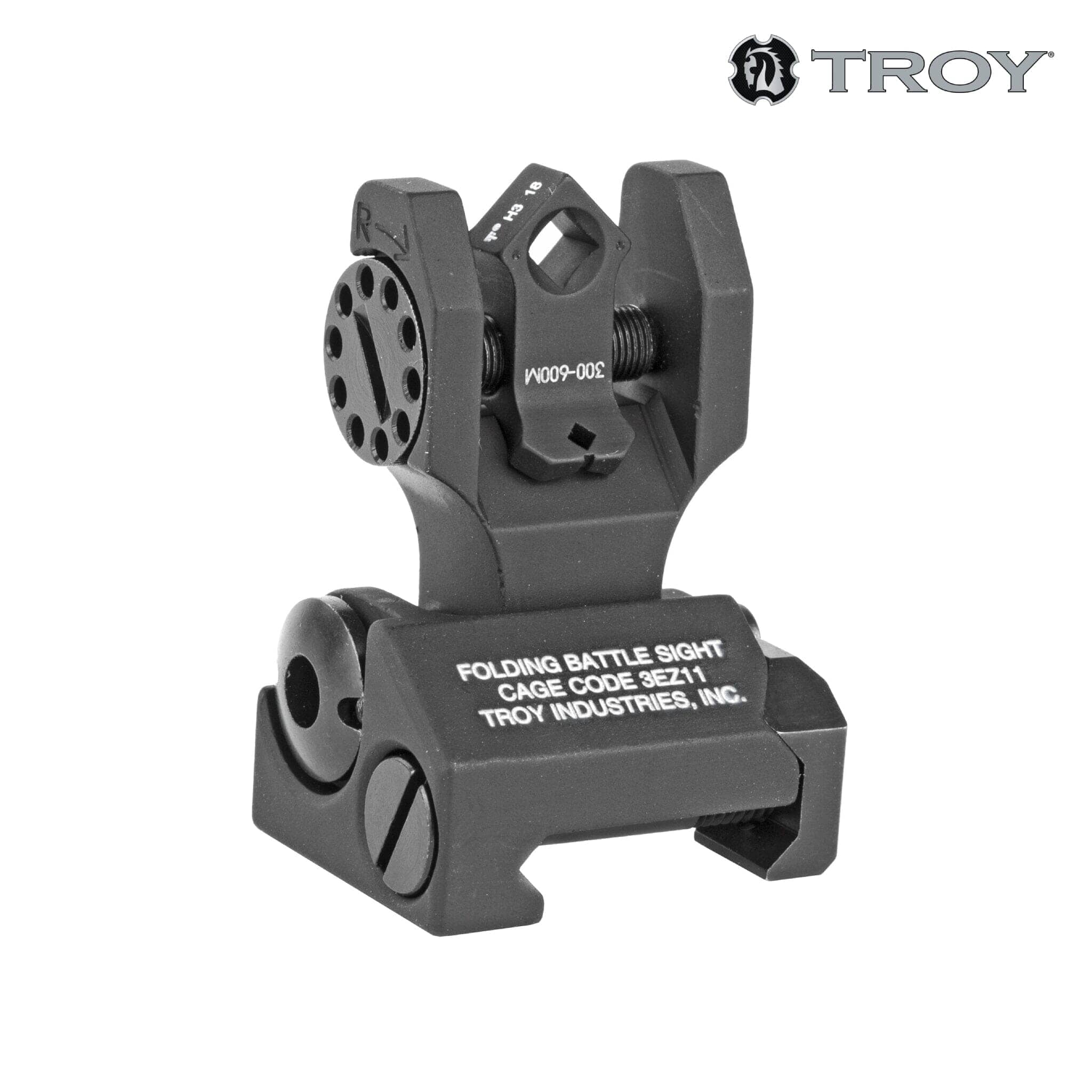 Troy Industries BattleSight Rear Folding Di-Optic Sight - Tritium - Black Iron Sights Troy Industries 