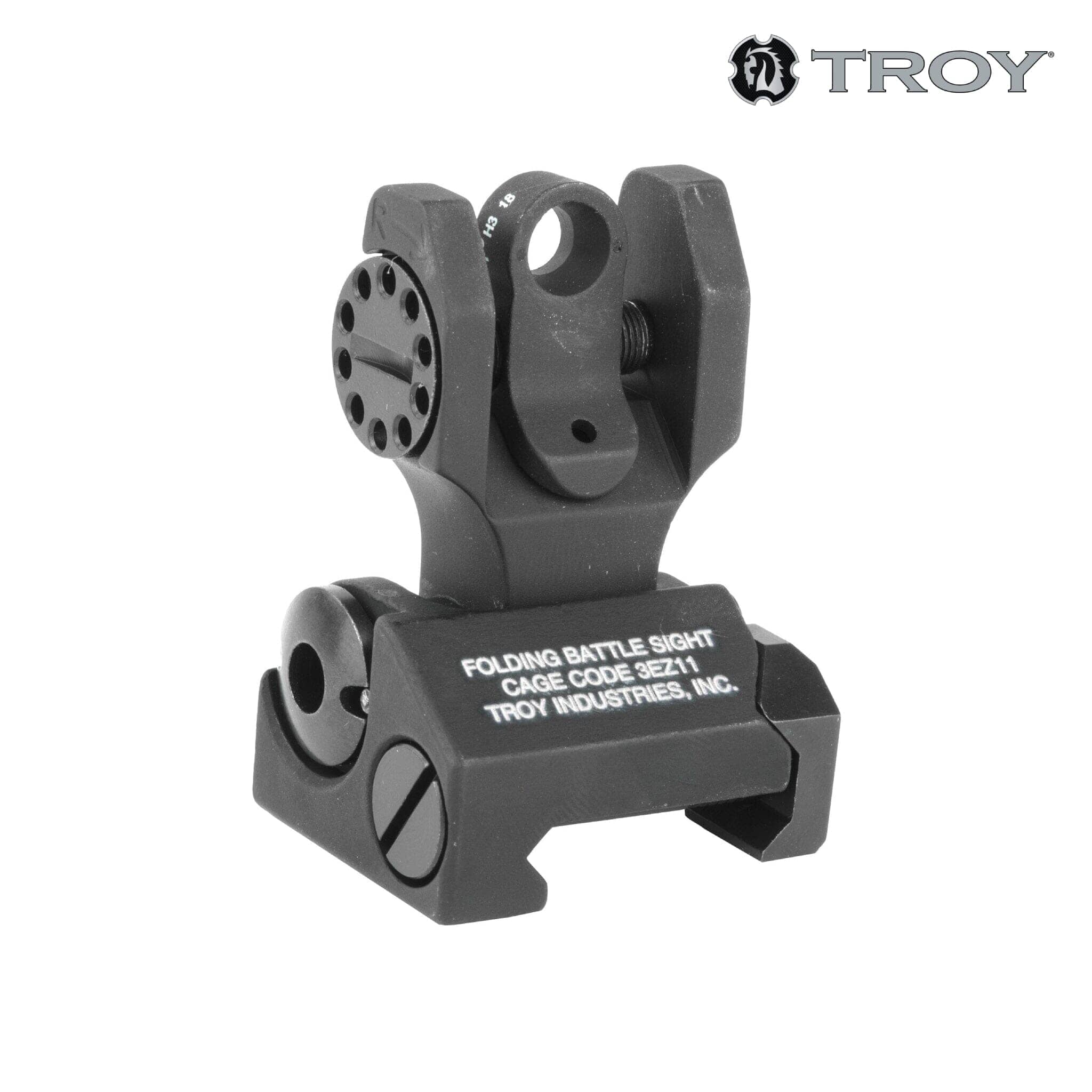 Troy Industries BattleSight Rear Folding Sight - Tritium - Black Iron Sights Troy Industries 